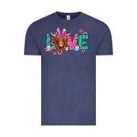 Vintage Denim love easter floral longhaired cow Vintage Tee - Jasminsmagicworld