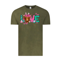 Vintage Olive love easter floral longhaired cow Vintage Tee - Jasminsmagicworld