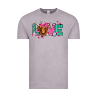 Love Easter Floral Longhaired Cow Vintage Tee | Teevron