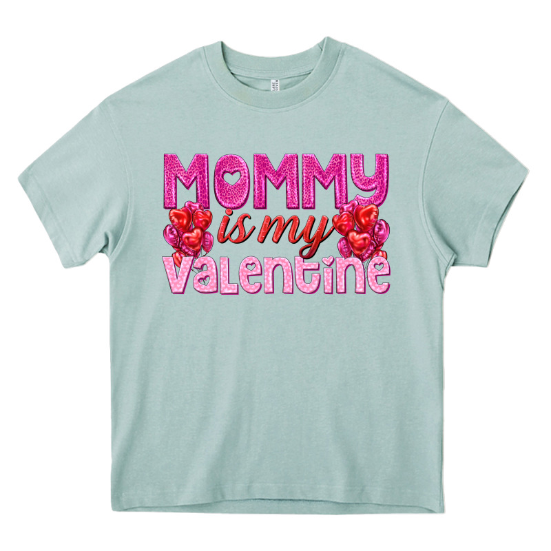 Mommy Is Valentine Heavy Core Tee by texasbilliewilder | Teevron