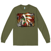 Army Green indian headdress christmas Long Sleeve Tee - Jasminsmagicworld
