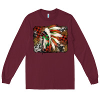 Burgundy indian headdress christmas Long Sleeve Tee - Jasminsmagicworld
