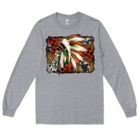 Heather Grey indian headdress christmas Long Sleeve Tee - Jasminsmagicworld