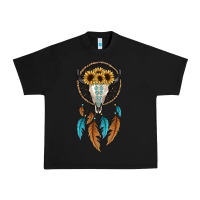 Black dreamer catcher bull skull Urban Heavy Tee - JahusDesignShop