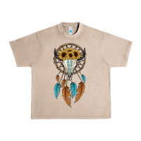 French Oak dreamer catcher bull skull Urban Heavy Tee - JahusDesignShop