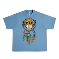 Pebble Blue dreamer catcher bull skull Urban Heavy Tee - JahusDesignShop