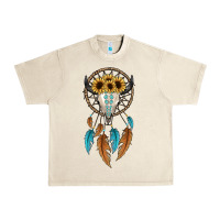 Dreamer Catcher Bull Skull Urban Heavy Tee | Teevron