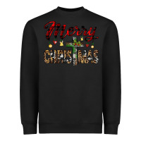 Black merry christmas Heavyweight Sweatshirt - JahusDesignShop