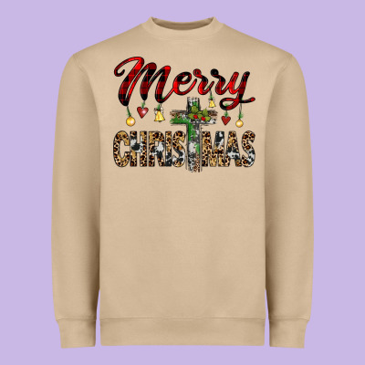 Merry Christmas Heavyweight Sweatshirt Designed By Jahusdesignshop