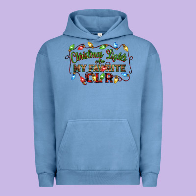 Christmas Lights Are My Favorite Color Urban Hoodie Designed By Cowgirlartshop