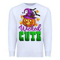 White Wicked cute Premium Sweatshirt - Artiststas