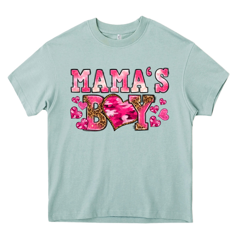 Valentines Day Mamas Boy Heavy Core Tee by texasbilliewilder | Teevron