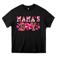 Black valentines day mamas boy Heavy Core Tee - texasbilliewilder