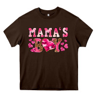 Chocolate Brown valentines day mamas boy Heavy Core Tee - texasbilliewilder