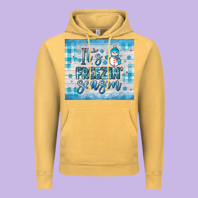 It S Freezin Season Vintage Hoodie Designed By Jahusdesignshop