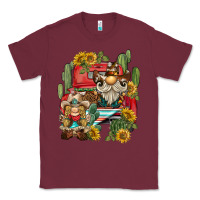 Burgundy western gnome truck cactus sunflower Classic Tee - BarkalooDesign