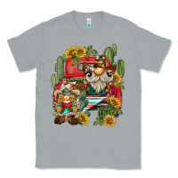 Heather Grey western gnome truck cactus sunflower Classic Tee - BarkalooDesign