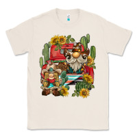 Natural western gnome truck cactus sunflower Classic Tee - BarkalooDesign