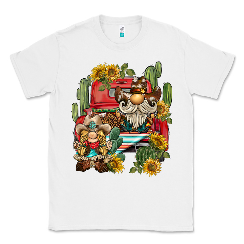Western Gnome Truck Cactus Sunflower Classic Tee by BarkalooDesign | Teevron