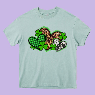 St Patricks Day Western Hearts Heavy Core Tee Designed By Artiststas