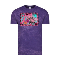 Cloud Purple in october we wear pink Vintage Tee - JahusDesignShop