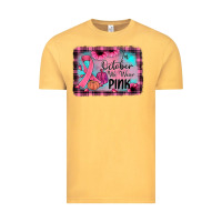 Vintage Mustard in october we wear pink Vintage Tee - JahusDesignShop