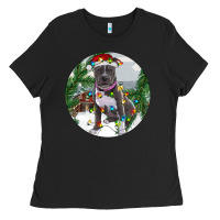 Black Pitbull And Farm Ladies Tee - RanaPortraitStore