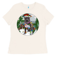 Bone Pitbull And Farm Ladies Tee - RanaPortraitStore