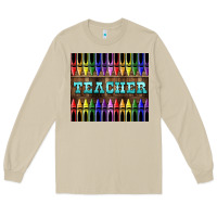 Mushroom Teacher Crayons Long Sleeve Tee - LillyAllenDesigns