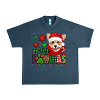 Midnight Navy merry pawmas christmas corgi Urban Heavy Tee - Jasminsmagicworld