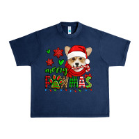 Navy merry pawmas christmas corgi Urban Heavy Tee - Jasminsmagicworld