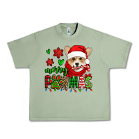 Oil Green merry pawmas christmas corgi Urban Heavy Tee - Jasminsmagicworld