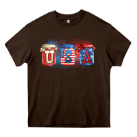Chocolate Brown usa mason jars Heavy Core Tee - Zillion Design Studio