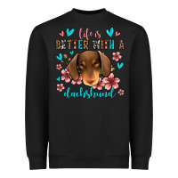 Black life is better with a dachshund Heavyweight Sweatshirt - Jasminsmagicworld