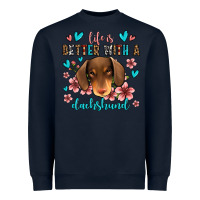 Navy life is better with a dachshund Heavyweight Sweatshirt - Jasminsmagicworld