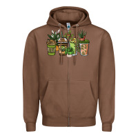 Chestnut plant lover coffee cups Zipper Hoodie - NancyCooperArtShop