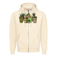 Sandshell plant lover coffee cups Zipper Hoodie - NancyCooperArtShop