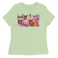 Matcha cat coffee cups Ladies Tee - texasbilliewilder