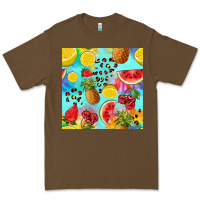 Cacao fruits tie dye seamless pattern Premium Tee - Zillion Design Studio