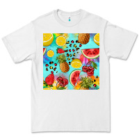 White fruits tie dye seamless pattern Premium Tee - Zillion Design Studio