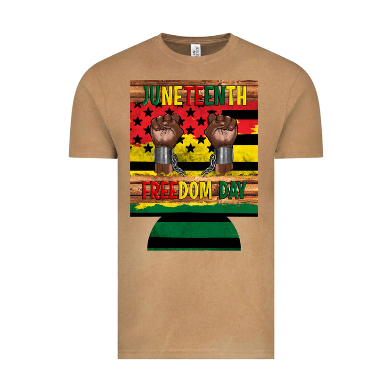 Juneteenth Freedom Day 12 Oz Can Cooler (regular) 2 Vintage Tee by Artiststas | Teevron