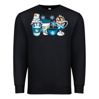 Black Winter Coffee Cups Premium Sweatshirt - Artiststas
