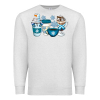 Oatmeal Heather Winter Coffee Cups Premium Sweatshirt - Artiststas