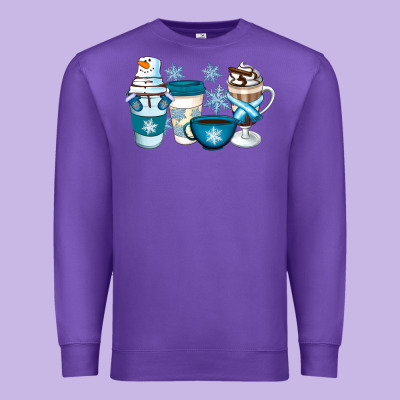 Winter Coffee Cups Premium Sweatshirt Designed By Artiststas