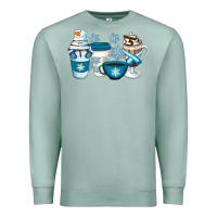 Seafoam Winter Coffee Cups Premium Sweatshirt - Artiststas