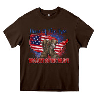 Chocolate Brown home of the free because of the brave Heavy Core Tee - Zillion Design Studio