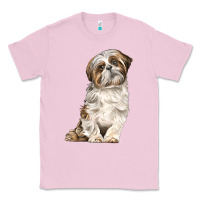 Bubblegum Pink Shih Tzu Dog Classic Tee - LillyAllenDesigns