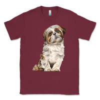 Burgundy Shih Tzu Dog Classic Tee - LillyAllenDesigns