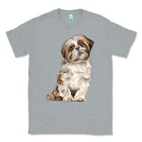 Heather Grey Shih Tzu Dog Classic Tee - LillyAllenDesigns