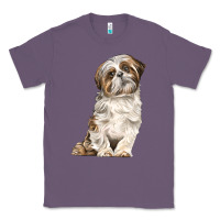 Lavender Shih Tzu Dog Classic Tee - LillyAllenDesigns